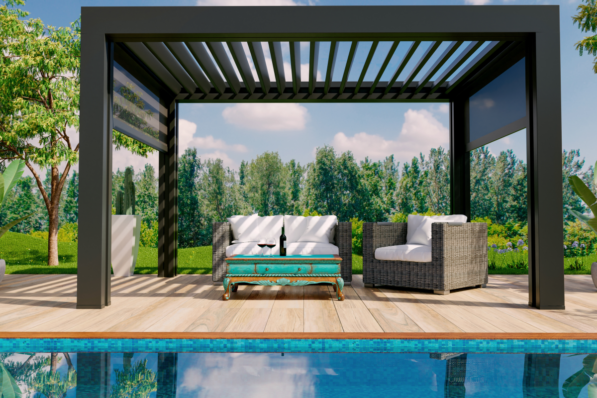 Pergola lamele retractabile